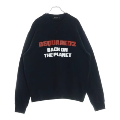 22AW BACK ON PLANET バックオンプラネット ロゴプリント プルオーバー スウェット トレーナー ブラック S71GU0554 S25516 Bランク