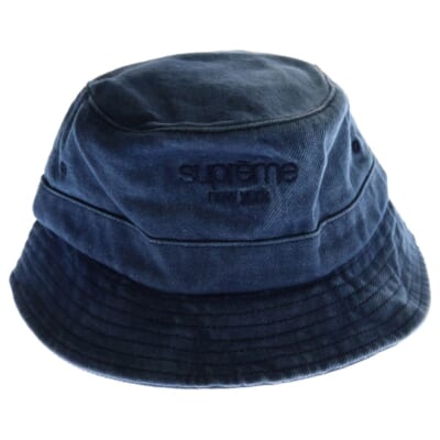 24AW Classic Logo Crusher クラシックロゴ クラッシャー デニム バケットハット 帽子 インディゴブルー Sランク