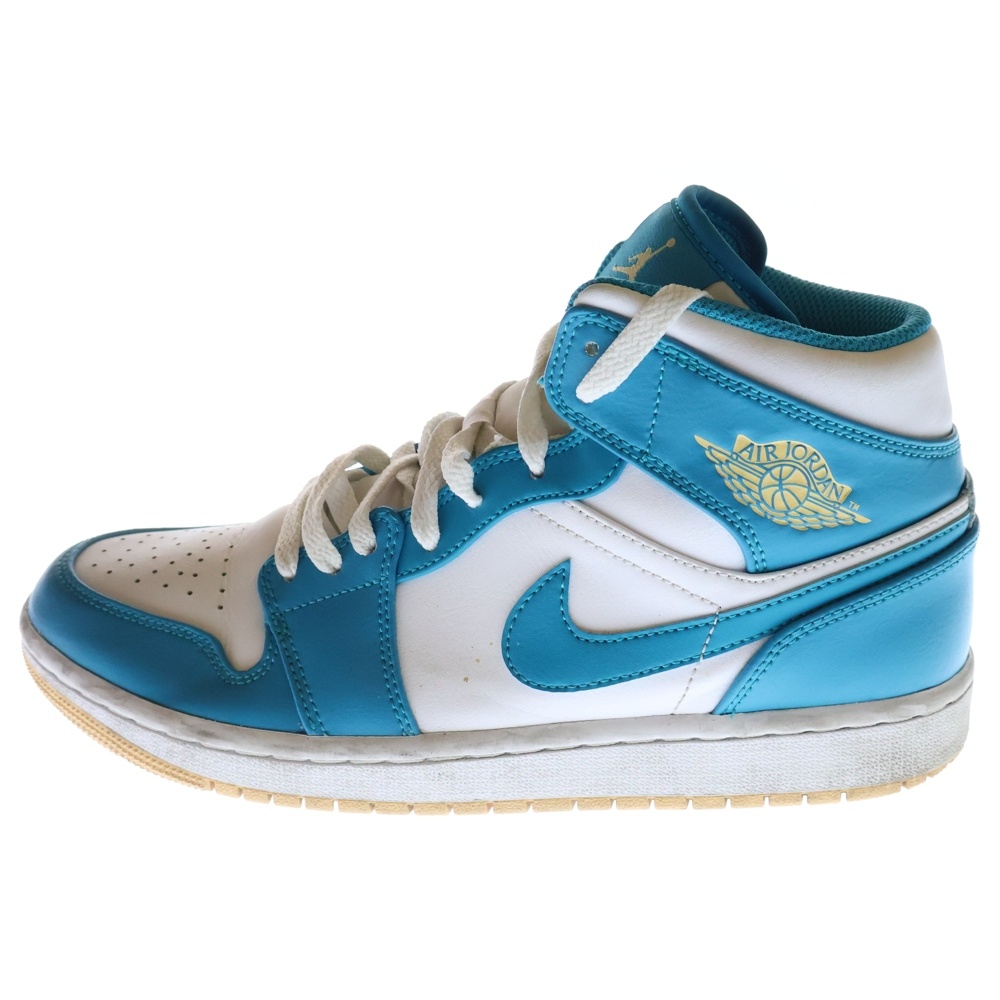 AIR JORDAN 1 MIDD AQUATONE エアジョーダン1 ミッドカットスニーカー アクアトーン ホワイト/ブルー US8/26cm DQ8426-400 Bランク