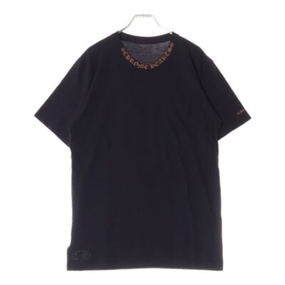 CH T-SHRT 1 ネックロゴプリントTシャツ ブラック/ブラウン Bランク