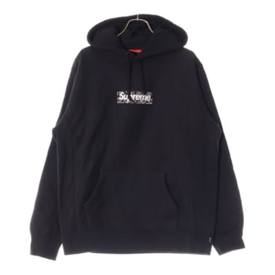 19AW Bandana Box Logo Hooded Sweatshirt バンダナ ボックスロゴ プルオーバースウェットパーカー フーディー ブラック Bランク