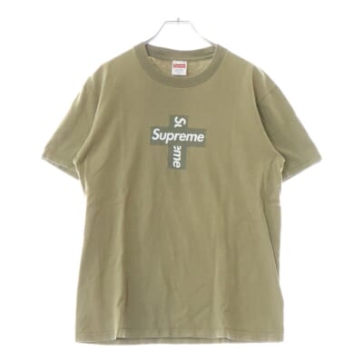 20AW Cross Box Logo Tee クロスボックスロゴ クルーネック 半袖Tシャツ カットソー カーキ Bランク