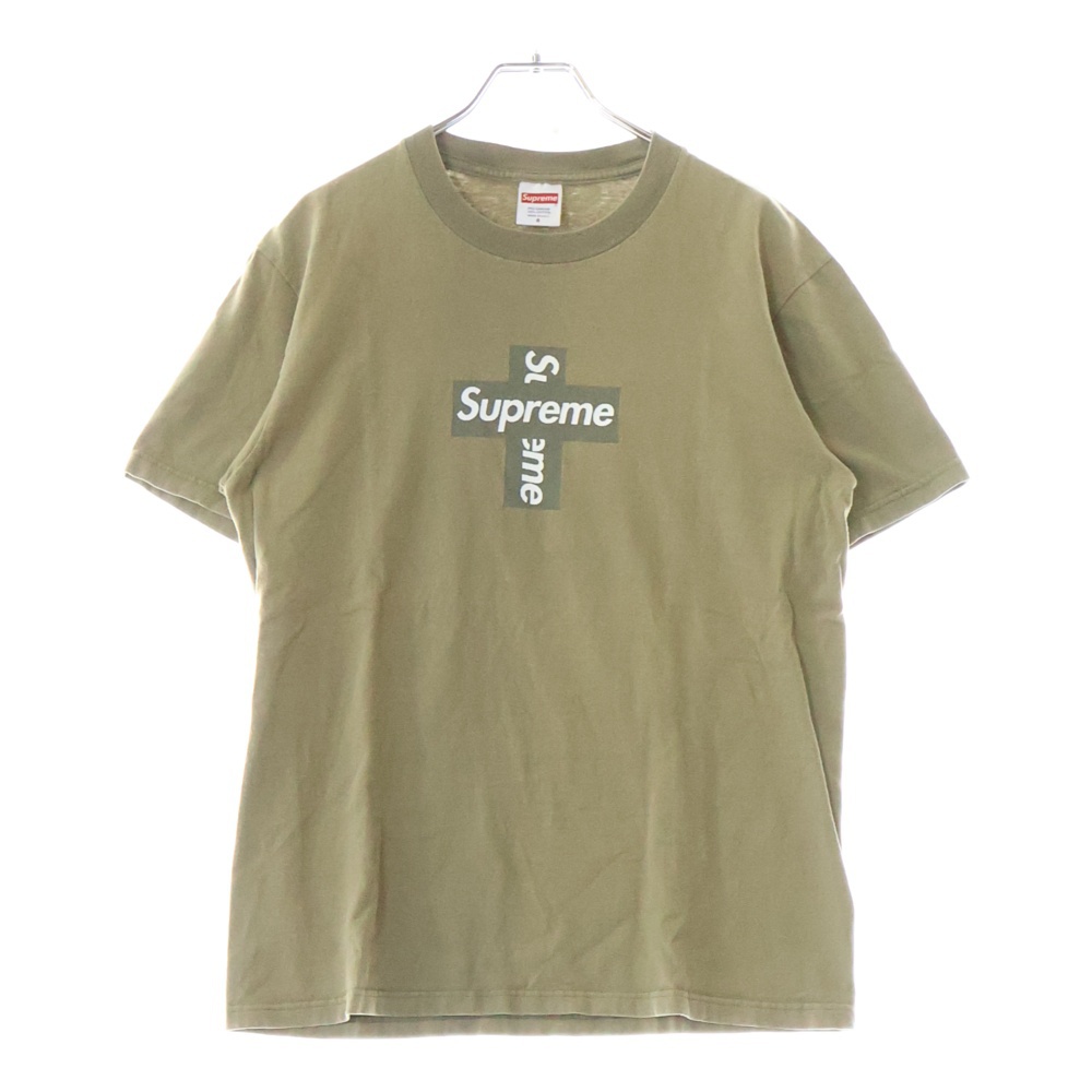 20AW Cross Box Logo Tee クロスボックスロゴ クルーネック 半袖Tシャツ カットソー カーキ Bランク
