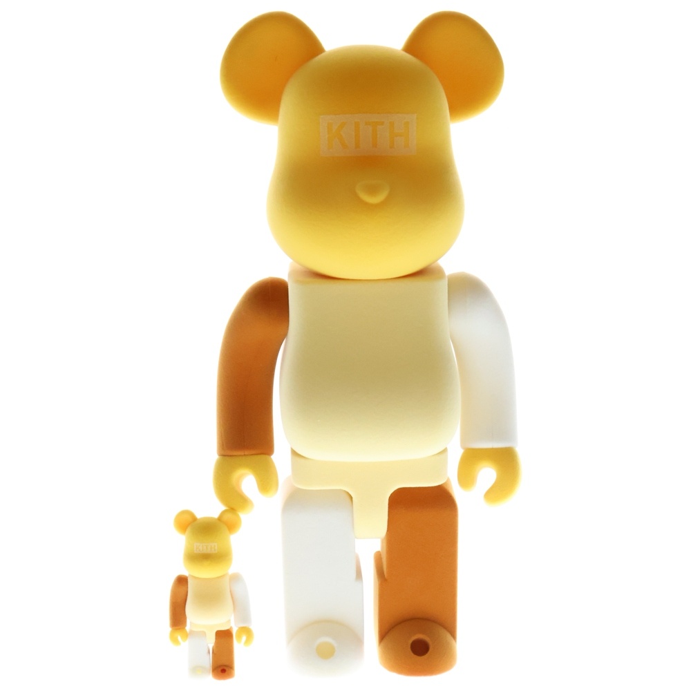 22AW BE@RBRICK KITH Flock Style Desert 100% & 400% ベアブリック キス フロック スタイル デザート 2体セット フィギュア 人形 マルチ Sランク