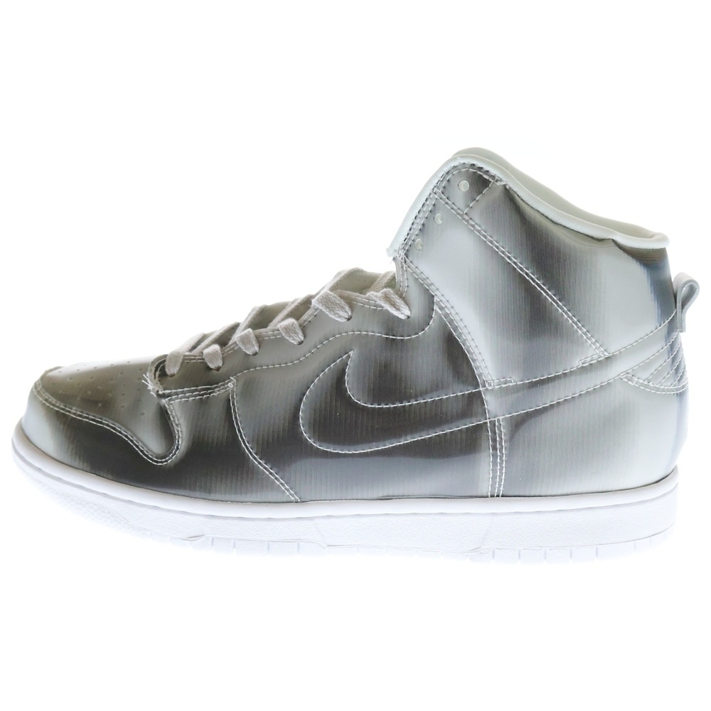 Nike シルバー ハイカットスニーカー ナイキ ×CLOT DUNK HIGH SILVER FLIX クロット ダンク シルバー