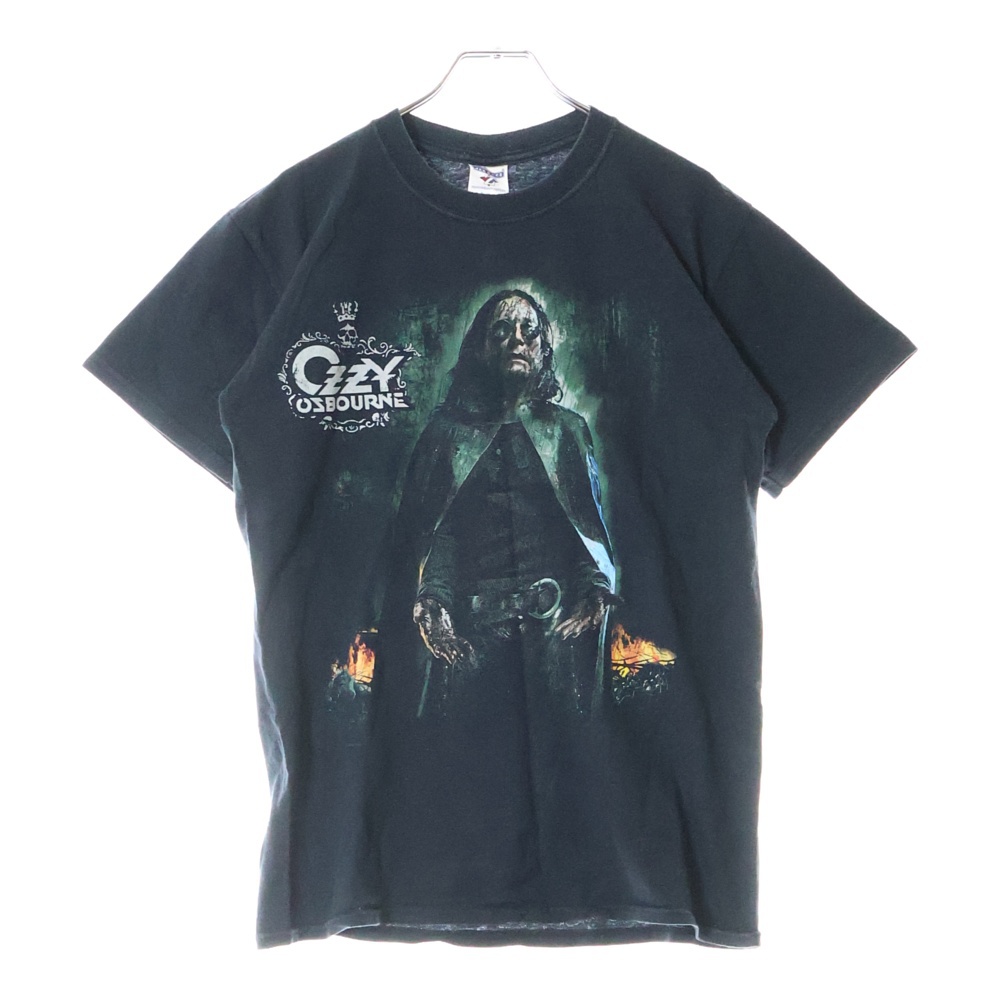 00S VINTAGE OZZY OZBOURNE 2007 ヴィンテージ オジーオズボーン フロントプリント クルーネック半袖Tシャツ カットソー ブラック Cランク