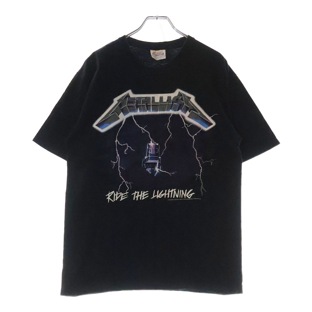 00S VINTAGE METALLICA RIDE THE LIGHTNING 2007 ヴィンテージ メタリカ ライド ザ ライトニング 両面プリント クルーネック半袖Tシャツ カットソー ブラック Bランク