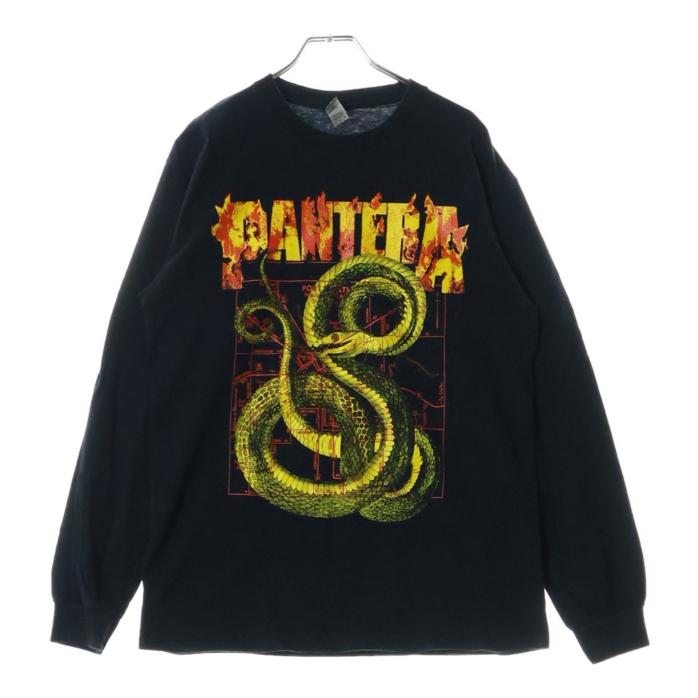 PANTERA WORLD TOUR 2023 TOKYO OSAKA パンテラ ワールドツアー 東京 大阪 両面プリント クルーネック長袖Tシャツ カットソー ブラック Bランク