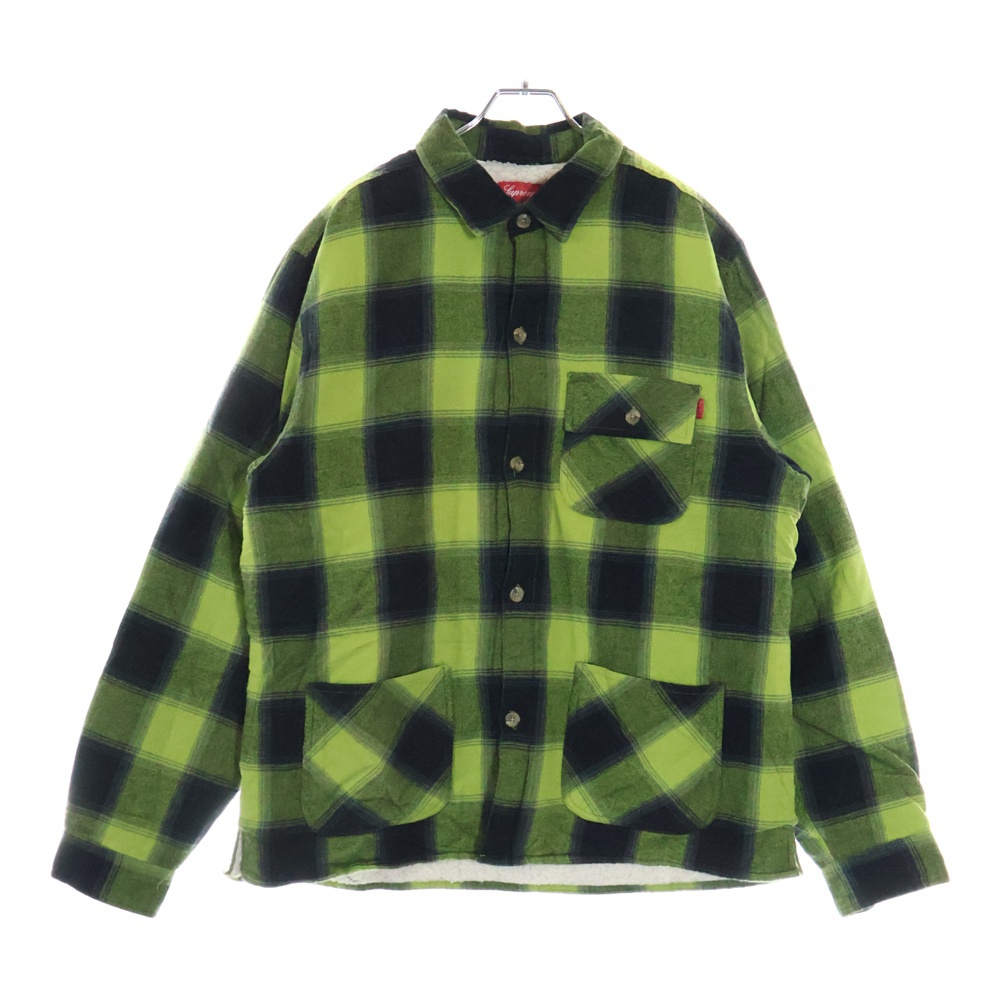 【Lサイズ】Supreme Buffalo Plaid Chore Shirt Supreme Buffalo Plaid Sherpa Lined Chore Shirt (FW17) - $138