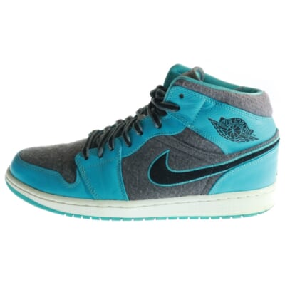 AIR JORDAN 1 MID OBSIDIAN GAME ROYAL エアジョーダン1 オブシディアン ゲームロイヤル ミッドカットスニーカー ブルー US10/28cm 554724-412 Bランク