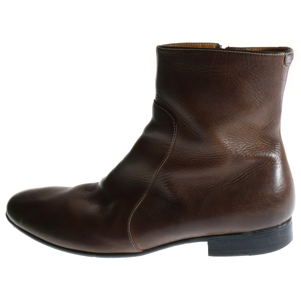 新品/37 メゾン マルジェラ レプリカ ダークゴールド サイドジップ ブーツ Maison Margiela（旧Maison Martin Margiela） - 新品/37 メゾン