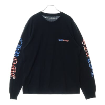 PPO US SCRL L/S Tee 星条旗 スクロールラベル 長袖Tシャツ ブラック Bランク
