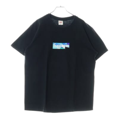 21SS ×Emilio Pucci Box Logo Tee エミリオプッチ ボックスロゴプリント 半袖Tシャツ カットソー ブラック Bランク