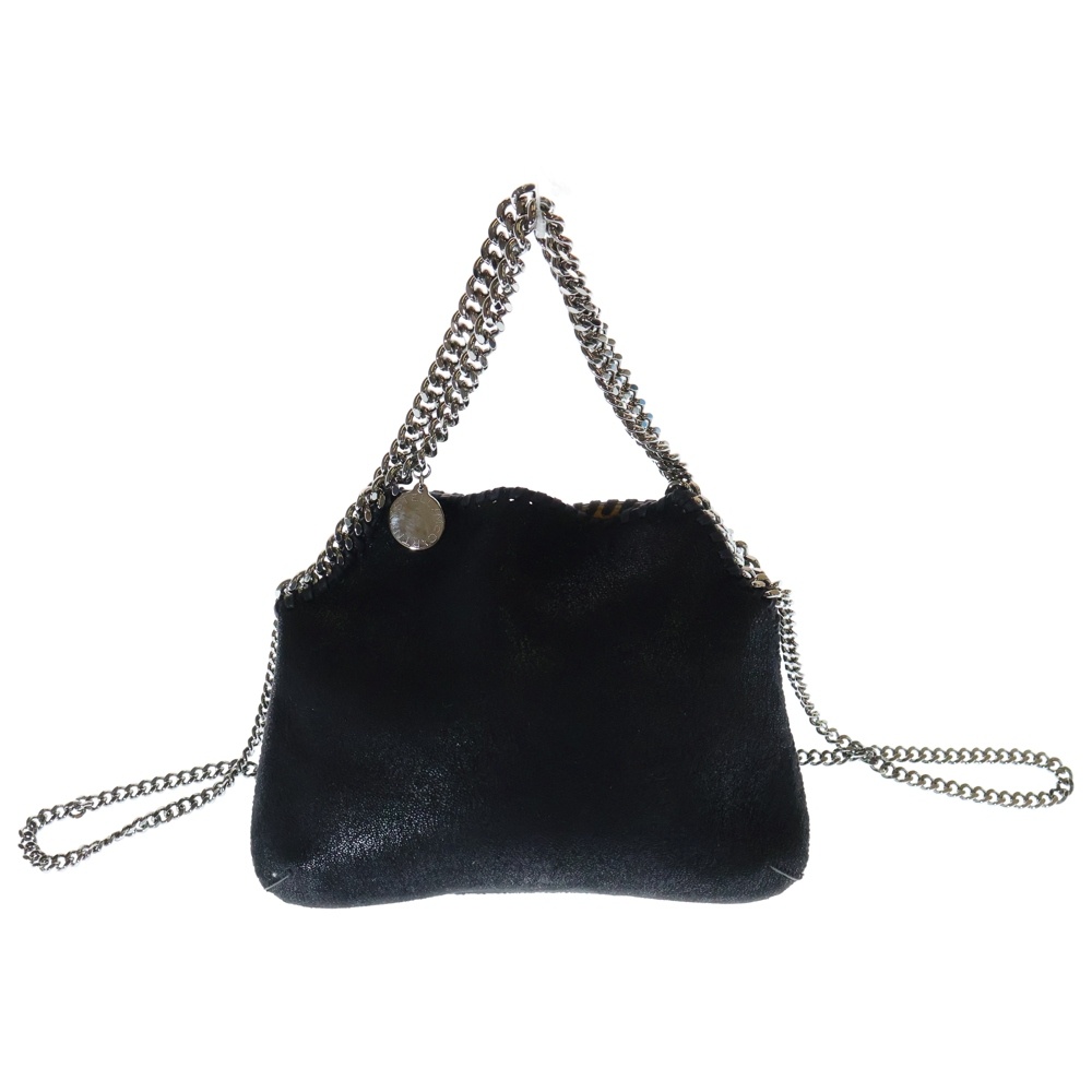 ファラベラ ミニトート 黒 レザー チェーンショルダーバッグ Bランク