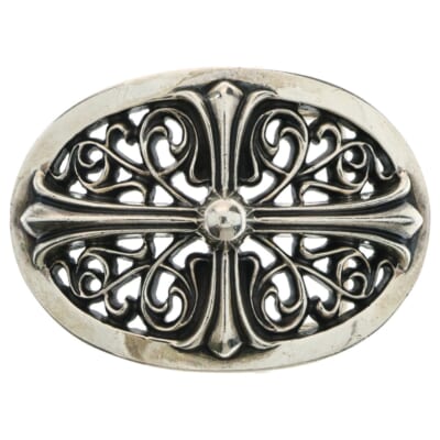 OVAL CROSS STRAP1.5クラシックオーバルクロスバックル シルバー BCA359 Bランク