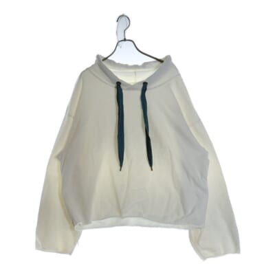 ラージスピンドルコード フーデッド プルオーバーパーカー ホワイト レディース Bランク