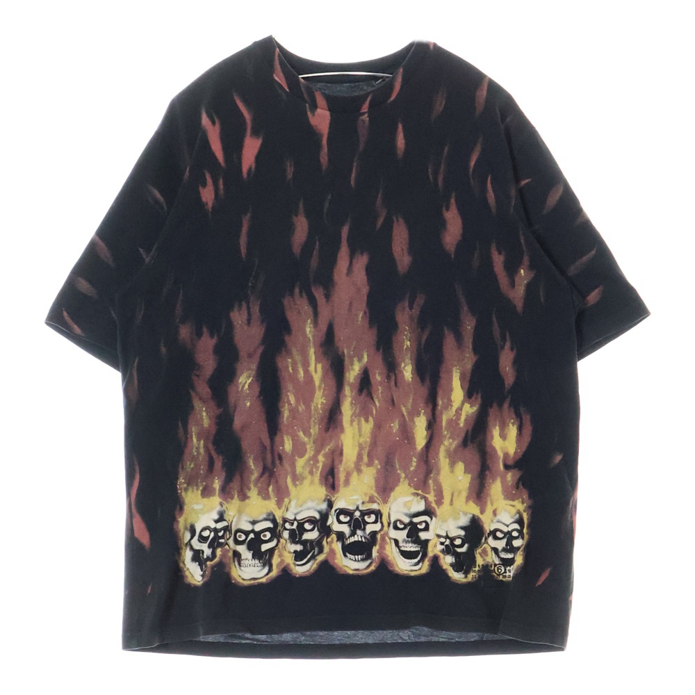 24SS ×MM6 Maison Margiela Liquid Blue Oversized Tee エムエムシックス メゾンマルジェラ リキッド ブルー オーバーサイズド 半袖Tシャツ ブラック Aランク