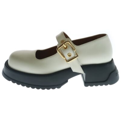 Mary Jane メリージュン レディース レザー プラットフォーム ローファー ホワイト MJMS007304 Aランク