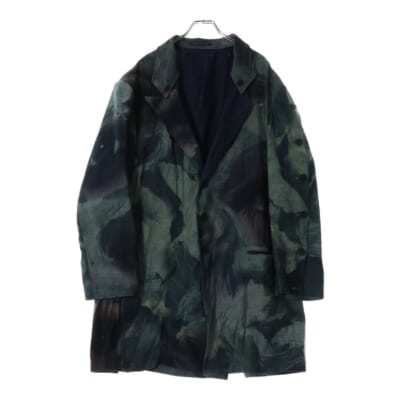 21SS 釦あき絵 コットン プリントジャケット グレー HD-J14-814 Bランク