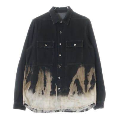 OUTERSHIRT DU02D2755-BSUN グラデーション加工 デニムシャツジャケット ブラック Bランク