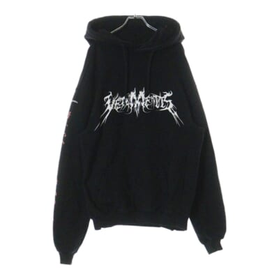 16AW Total Fucking Darkness TFD トータルファッキンダークネス プルオーバースウェットパーカー ブラック MH17TP17 Bランク