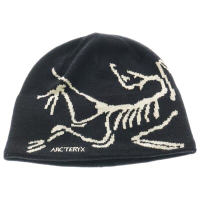 BIRD HEAD TOQUE ジャガード刺繍 ニット帽 ビーニー ブラック X000006644 Aランク