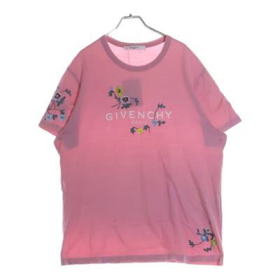 Floral T-Shirt ロゴ刺繍半袖Tシャツ ピンク BW70753Z2P-674-M Aランク