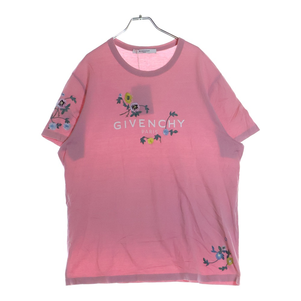Floral T-Shirt ロゴ刺繍半袖Tシャツ ピンク BW70753Z2P-674-M Aランク