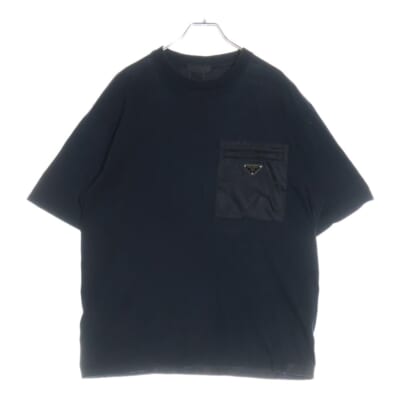 Re-Nylon T-Shirt リナイロン トライアングルロゴ 半袖Tシャツ ブラック UJN661 S202 1WQ5 Aランク