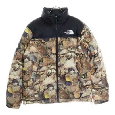 16AW ×THE NORTH FACE ザノースフェイス Nuptse Jacket ヌプシ ダウンジャケット 枯葉 カーキ ND51602I Aランク