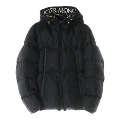 22AW MONTCLA GIUBBOTTO モンクラー フーデッドダウンジャケット パーカー ブラックH20911B56900 C0300 Bランク