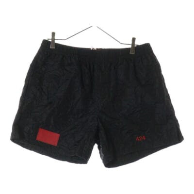 LOGO SHORTS ロゴショーツ ナイロンショートパンツ ブラック Bランク