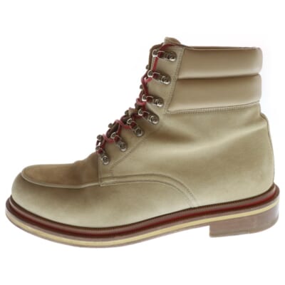 アロピスタ スエード フラット ブーツ ベージュ Bランク