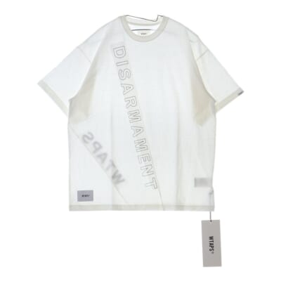 23SS OBJ DISARMAMENT T-shirt 232ATDT-CSM01 コットンジャージーTシャツ 半袖カットソー ホワイト Aランク