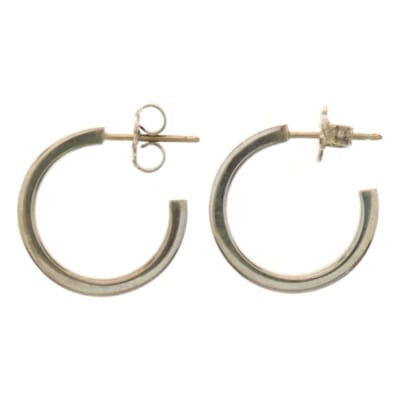 1837 ナロー シルバーフープピアス シルバー Bランク