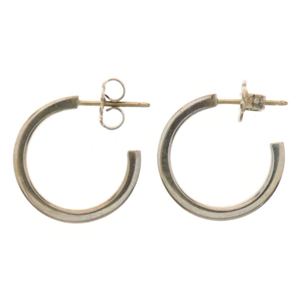 1837 ナロー シルバーフープピアス シルバー Bランク