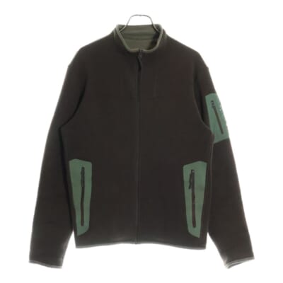 ロゴ刺? フリース コバートジャケット ブラウン Bランク
