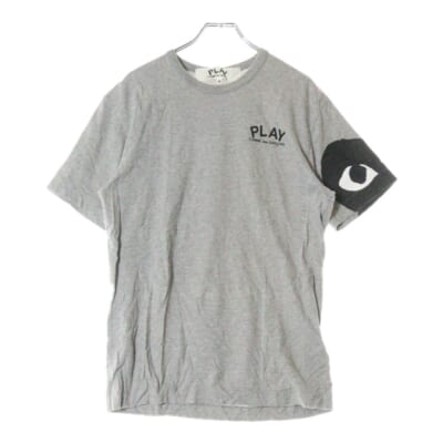 AD2009 ロゴプリント クルーネック半袖Tシャツ カットソー グレー AZ-T074 Bランク
