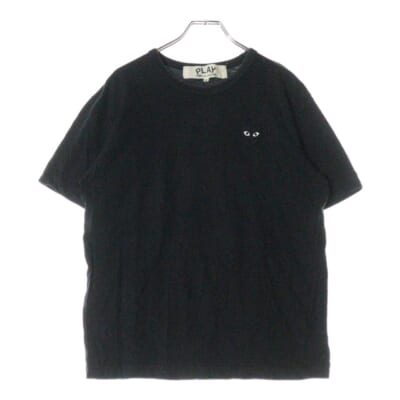 AD2007 ロゴワッペン コットン クルーネック半袖Tシャツ カットソー ブラック AZ-T064 Bランク