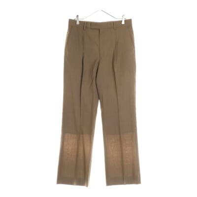 23SS SUPER FINE TROPICAL WOOL SLACKS スーパー ファイン トロピカルウール ワンタック スラックスパンツ ブラウン A23SP04WT Bランク
