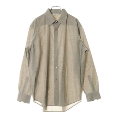 24SS SUPER FINE TROPICAL WOOL SHIRT スーパーファイン トロピカルウール 長袖シャツ ベージュ A24SS03WT Bランク