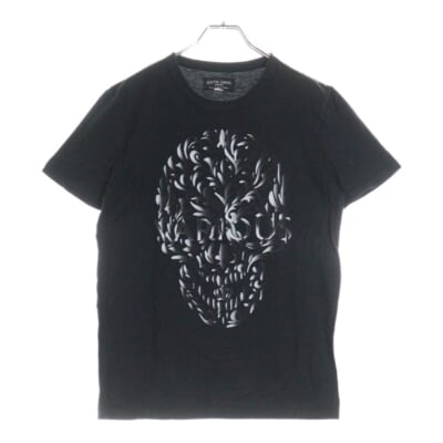 RICORDO リコルド フロントプリント クルーネック 半袖Tシャツ カットソー ブラック Bランク