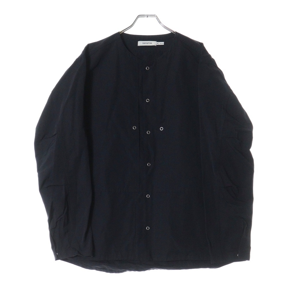 CLIMBER L/S SHIRT JACKET C/N 60/40 CLOTH CORDURA コーデュラ クライマー ノーカラー シャツジャケット ネイビー NN-SJ4001 Bランク