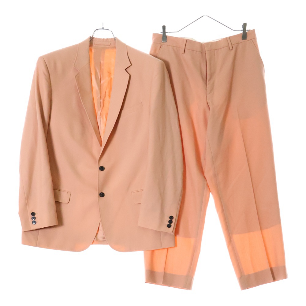 18SS Suit 2B テーラードジャケット ジッパーフライ スラックスパンツ セットアップ スーツ ピンク Bランク