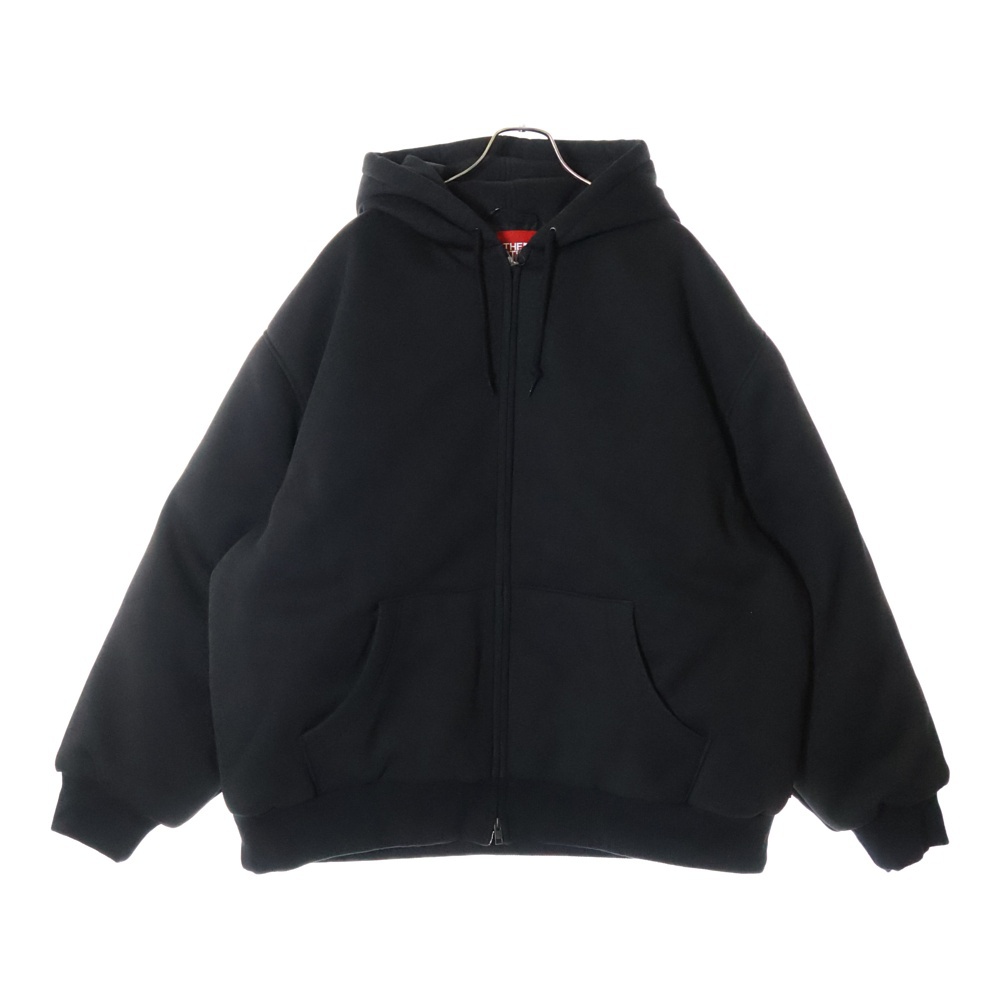 24AW×THE NORTH FACE Down Filled Zip Up Hooded Sweatshirt ダウン フィールド ジップアップ フーデッド スウェット ジャケット ブラック NY52400I Sランク
