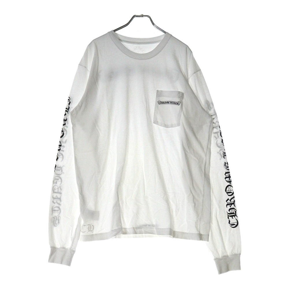 クロムハーツ フォティ バックプリント Tシャツ 長袖 白 S クロムハーツ フォティ バックプリント Tシャツ 長袖 白 S
