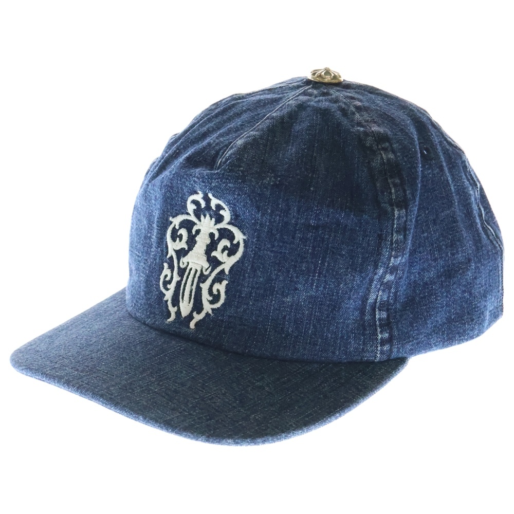 TRUCKER CAP デニムトラッカー ダガー刺繍デニムキャップ帽子 インディゴ Bランク