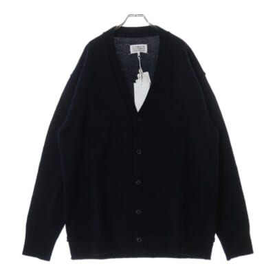23AW KNIT CARDIGAN エルボーパッチ ニットカーディガン ネイビー SI1GP0003 Sランク