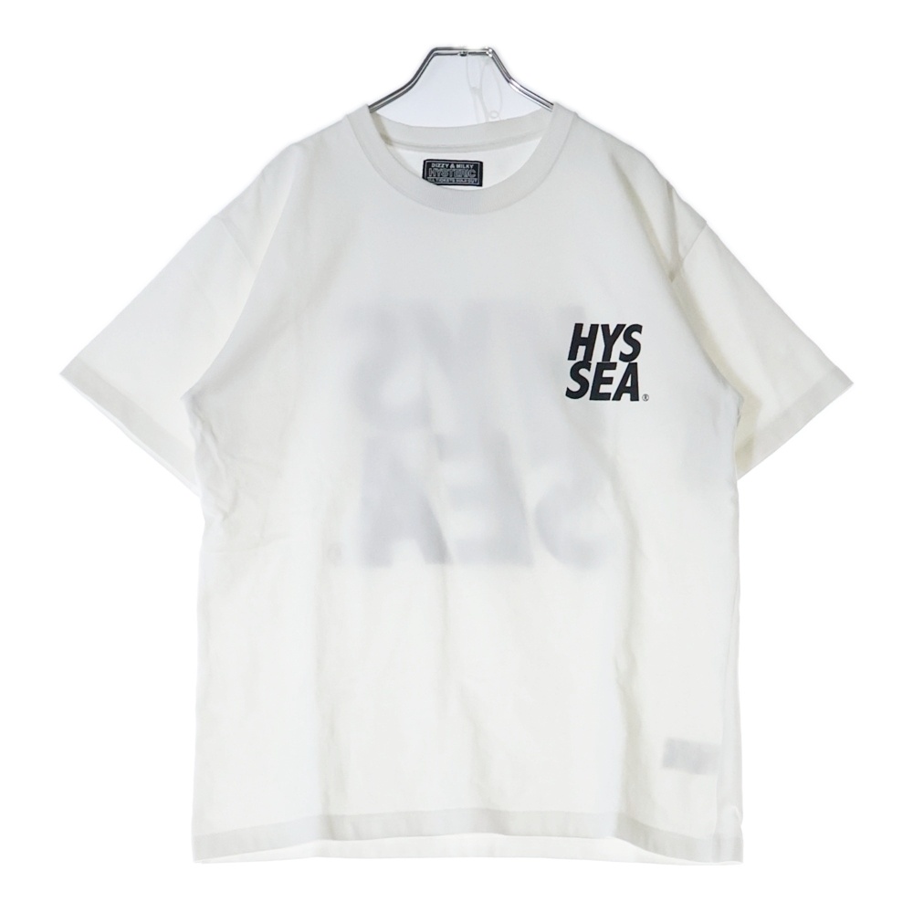 ×WIND AND SEA ウィンダンシー バックロゴプリント クルーネック 半袖Tシャツ カットソー ホワイト WDS-C-HYS-23-AP-Q1-21 Bランク