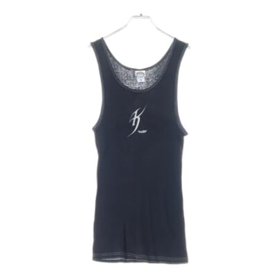 ×小室哲哉 KYOSUKE HIMURO 15th Anniversary Special LIVE プリントリブタンクトップ ノースリーブ ブラック Bランク